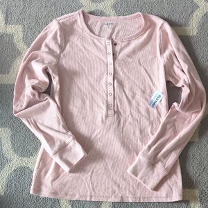 DKNY Light Pink Buttoned Long Sleeve Top